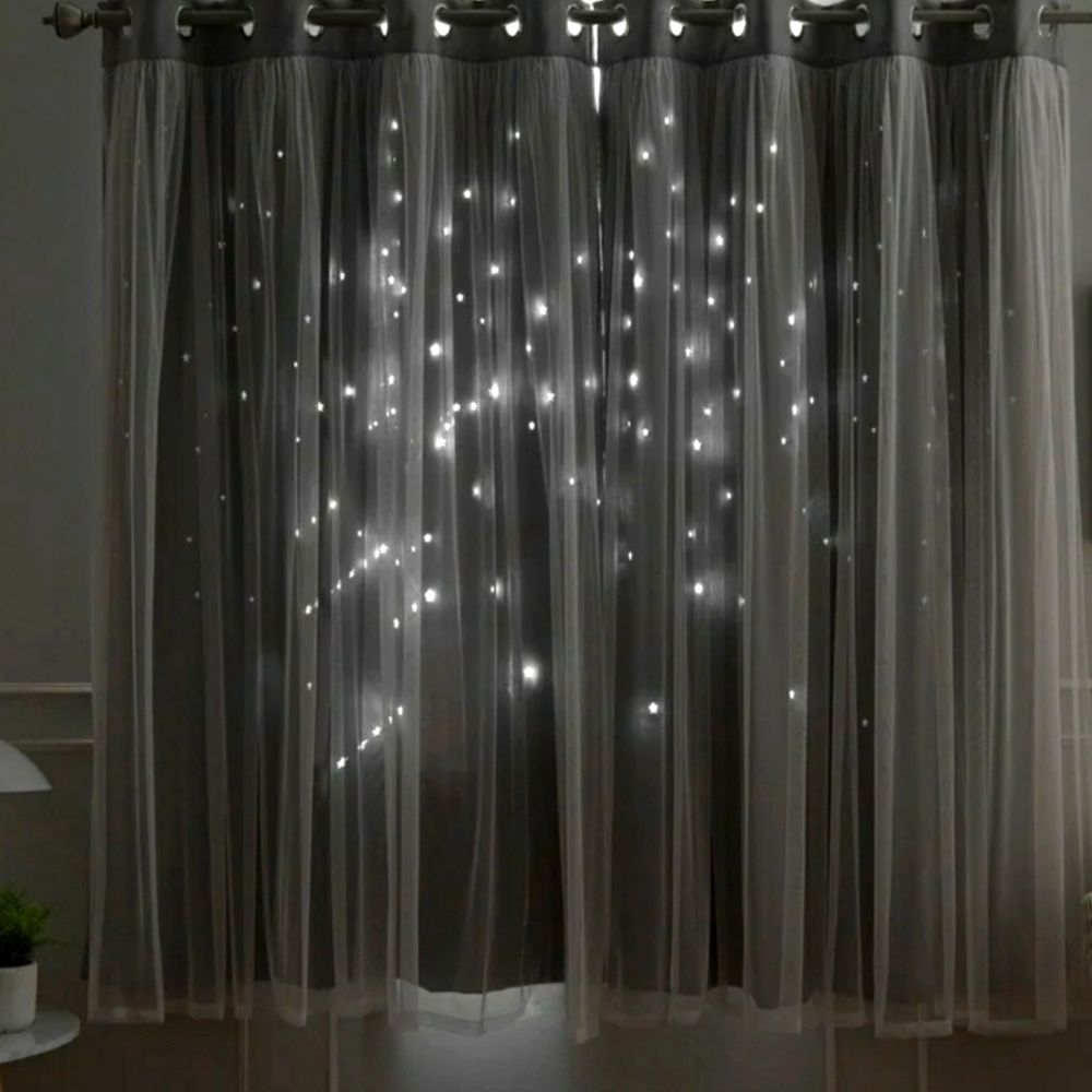 Blackout curtains dark grey